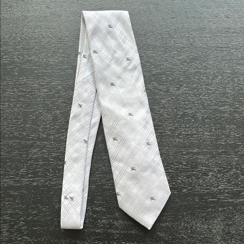 Burberry Light Blue Silk Tie EUC